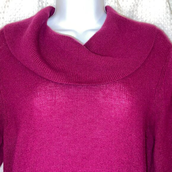 Jones New York Collection 100% Cashmere Sweater – Size M – Fuchsia Purple - Picture 2 of 6